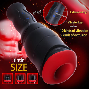 <b>Vibrating</b> Male Masturbator Cup Mouth Design Silicone Stroker Adult Toy - Product Image 2