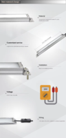 Lampe de travail portable en aluminium à LED blanche ONN-X5A DC24V pour machines d'atelier industrielles CNC avec alimentation CC