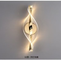Lampe murale intérieure moderne en cristal acrylique LED de luxe léger pour chambre à coucher, salon, fond de télévision, couloir et bureau à domicile