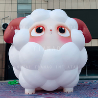Dessin animé gonflable de mouton modèle de chèvre gonflable dessin animé gonflable d'animal pour la décoration ou la publicité