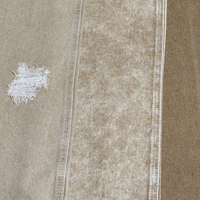 Tissu denim couleur kaki, jaune moutarde, ton terreux, sergé de coton bicolore, stock en gros, prix compétitif, OEM, faible MOQ, pour jeans et manteaux
