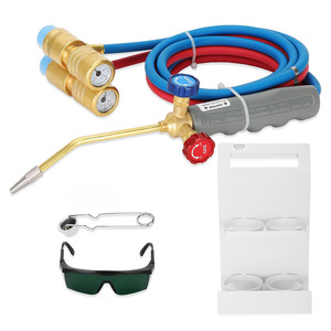 Torche <span class=keywords><strong>de</strong></span> soudage sans flamme à aspiration tout cuivre, oxygène-propane, tension universelle, OX60PG, avec manomètre et support <span class=keywords><strong>pour</strong></span> bouteille <span class=keywords><strong>de</strong></span> <span class=keywords><strong>gaz</strong></span> - Product Image 1