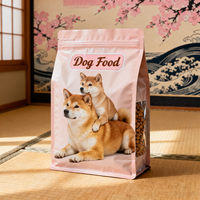 Factory Price Custom Design Gravure Printing Clear Window 5kg 10kg Dog Food Packaging Flat Bottomed Bag