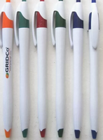 Stylo bille personnalisé noir à séchage rapide, style lance, petit format gourde, avec impression sur mesure