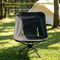 Chaise pliante portable en maille pivotante à 360 degrés, chaise de camping, chaise de plage, mobilier d'extérieur pour la pêche, le pique-nique