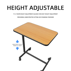 Table <span class=keywords><strong>de</strong></span> chevet médicale <span class=keywords><strong>sur</strong></span> <span class=keywords><strong>lit</strong></span>, <span class=keywords><strong>plateau</strong></span> inclinable réglable en hauteur pour les personnes âgées, hôpital, soins infirmiers - Product Image 2