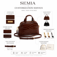Sac fourre-tout décontracté en cuir véritable imperméable de style anglais pour femmes, capacité 1-1,9 L, fabrication OEM/ODM pour marques