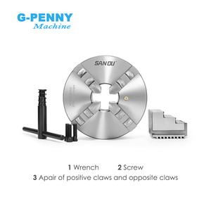SANOU-mandril autocentrado para fresado de grabado <span class=keywords><strong>cnc</strong></span>, 4Jaw, 130mm, K12, 4 mandíbulas, torno de mandril - Product Image 4