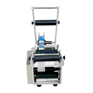 Machines d'étiquetage de bouteilles rondes semi-automatiques, machine d'étiquetage manuelle pour les bouteilles en plastique, en verre, les canettes et les bouteilles de boissons - Product Image 2