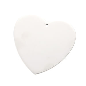 Türük Aceon paslanmaz çelik ayna cilalı boş DIY lazer gravür 3 inç boyutu özel noel kalp süs - Product Image 1