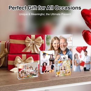 Des dizaines de tailles vente chaude acrylique cadre photo support meilleur cadeau pour la famille et bébé affichage de bureau avec prise en charge des images - Product Image 2