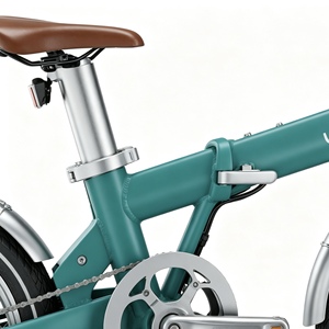 14 Inch Foldable <b>Electric</b> City <b>Bike</b> 3 Speed Electronic Brushless Rear Hub <b>Motor</b> Removable Lithium Battery Rear Suspension Steel - Product Image 6