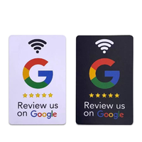 Support de table en acrylique 12 cm pour avis Google, compatible NFC213, pour avis en espagnol, français, italien et autres langues, prêt à être expédié