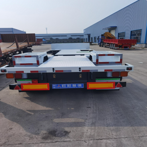 Nouveau produit 3 unités 40 pieds semi-remorque à plat 30 pieds 40 pieds 20 pieds transport de conteneurs d'exportation avec 12 serrures tournantes en vente - Product Image 6