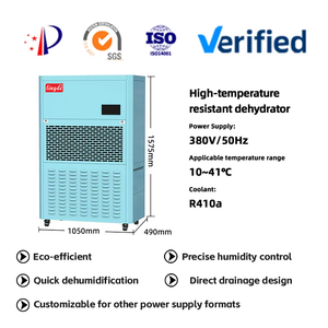 Déshumidificateur industriel électrique 380V 4500W 368L Capacité Appareils d'élimination de <span class=keywords><strong>l</strong></span>'<span class=keywords><strong>humidité</strong></span> Nouvelle technologie Usines de copeaux de bois - Product Image 2