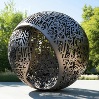 Sculpture de jardin en acier inoxydable personnalisée Statue d'art de hall d'hôtel Décor de caractéristique de l'eau Conception OEM