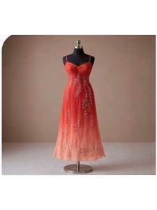 Hand Embroidered Georgette Full Length <b>Dress</b> <b>for</b> Women with Stone Bead Sequin and Floral Work Elegant Indian <b>Wedding</b> Guest <b>Dress</b> - Product Image 1
