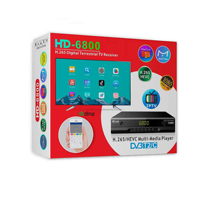 جهاز استقبال رقمي DVB-T2 H.265 Hevc بدقة عالية كاملة 1080p، جهاز فك تشفير DVB، جهاز استقبال تلفزيون رقمي عالي الدقة، جهاز استقبال تلفزيون رقمي DVB-T2+C - Product Image 2