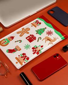 Bolsas moradas impermeables para embalaje de correo, diseño personalizado, a granel, color verde azulado, con burbujas de Navidad - Product Image 2