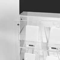Présentoirs acryliques de poussoir de cigarette d'étagère de comptoir à ressort de produits d'alimentation automatique avec la porte de serrure