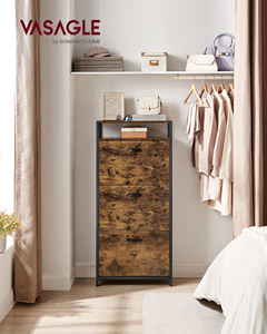 <span class=keywords><strong>VASAGLE</strong></span> Porte-chaussures autoportante à 3 volets Porte d'entrée Armoire à chaussures de ferme en bois cachée - Product Image 2