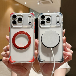 Coque Magnétique Antichoc Transparente avec Anneau Support pour iPhone 18 17 Air 16 15 14 13 12 11 Pro Plus Max, Housse Rigide Anti-chute à Quatre Coins - Product Image 3