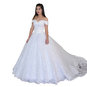 White Ball Gown Wedding Dress Sweetheart Neckline Empire Waist Lace-Up Vintage Style Long Train Full Skirt - Product Image 5