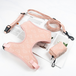 Anpassen Logo Logo Hunde geschirr No Pull <span class=keywords><strong>Leash</strong></span> Hunde halsband Treat Pouch Pet Poop Bag Designer Personal isierte Hunde geschirr Set - Product Image 6