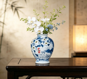 Jarrón de <span class=keywords><strong>Porcelana</strong></span> de Jingdezhen con Diseño Art Deco de Gallo y Granada, Exquisito, Hecho a Mano, Ecológico, Decoración para el Hogar - Product Image 6