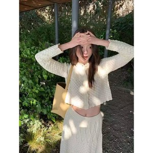 <span class=keywords><strong>Cardigan</strong></span> Crochet francese Candice da donna gonna <span class=keywords><strong>pied</strong></span> <span class=keywords><strong>de</strong></span> <span class=keywords><strong>poule</strong></span> in maglia set 2025 - Product Image 3