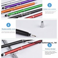 Stylo bille capacitif à écran tactile en plastique Xiaogao-si, mécanisme rotatif, pour cadeau promotionnel hôtelier Xiaoxihua, pointe 1,0 mm