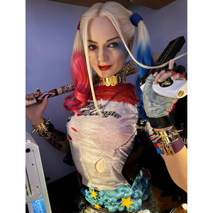 Figura de acción de película en oferta, escultura de resina de Harley Quinn a tamaño real, busto de mujer sexy de <span class=keywords><strong>DC</strong></span> <span class=keywords><strong>Super</strong></span> <span class=keywords><strong>Heroes</strong></span> para decoración - Product Image 4