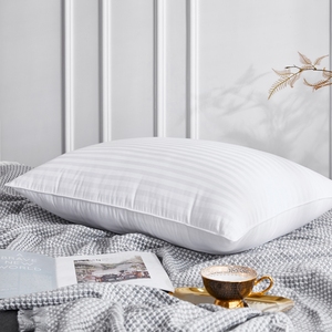 Gối Chất Lượng Cao Gối Khách Sạn Mềm Nhồi Lông Ngỗng Màu Trắng 100% Cotton Gối Giường Lông Mịn - Product Image 2