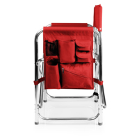 Chaise de jardin pliable en métal de haute qualité Bestex avec table latérale intégrée - Portable pour une utilisation en extérieur, chaises de pique-nique et de plage