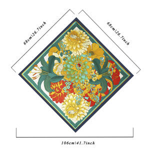 <span class=keywords><strong>Foulard</strong></span> Quadrato di Lusso 1026M con Stampa Digitale Personalizzata, <span class=keywords><strong>Sciarpa</strong></span> in Raso 68*68cm per Donne Eleganti - Product Image 5