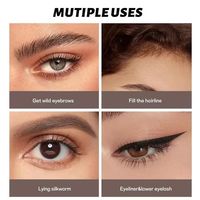 Stylo Teinture Sourcils Double Pointe 4-en-1 à Base de Plantes et Minéraux, Imperméable, Marqueur Quadruple pour Sourcils, OEM, Marque Privée, Vente en Gros
