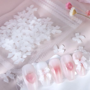 Lot de 30 breloques pour ongles en ruban <span class=keywords><strong>blanc</strong></span> Pièces coréennes Nail Art <span class=keywords><strong>noir</strong></span> Décoration Kawaii Accessoires de manucure Fournitures en argile polymère - Product Image 5