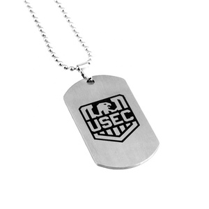 Ziming New Escape From Tarkov USEC Porte-clés en acier inoxydable BEAR Homme Pendentif Chaîne à billes Collier Hip Pop - Product Image 2