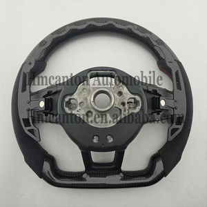 พวงมาลัยคาร์บอนไฟเบอร์อัลคันทาร่า LED รุ่นยอดนิยมสำหรับรถยนต์ Volkswagen VW GTI7 Golf MK7 - Product Image 4
