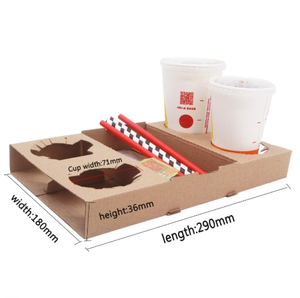 2カップ/4カップ用段ボール製クラフトカップホルダー - Product Image 3