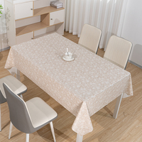 Nappe Rectangulaire Italienne RNPT Marron Clair à Imprimé Floral Fabrica De Manteles De Mesa