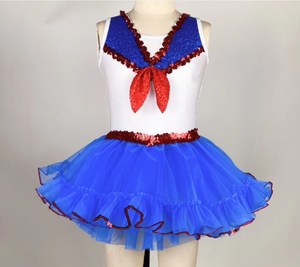 Vestido de Ballet marinero para niñas, leotardo de baile para niños, ropa de actuación para adultos, vestido de traje de baile para fiesta de escenario - Product Image 2