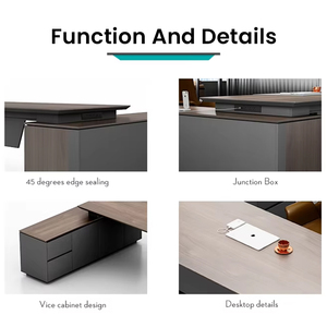 <span class=keywords><strong>Scrivania</strong></span> Direzionale in Legno di Lusso Moderna, Design per <span class=keywords><strong>Ufficio</strong></span> Manager, Vendita Diretta dalla Fabbrica - Product Image 3