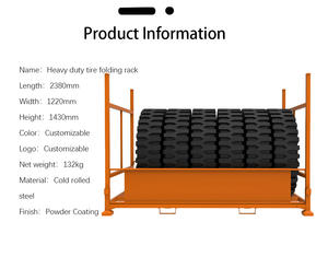 מדפי אחסון צמיגים תעשייתיים כבדים, מתוצרת מפעל, מדפי תצוגה לגלגלים, מדפי אחסון צמיגים למחסן למכירה - Product Image 4