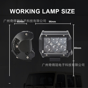 Luz de trabajo LED Qidewin de 4 pulgadas, 12-24V, iluminación todoterreno, impermeable, con lente 4D para coche, camión, ATV - Product Image 2