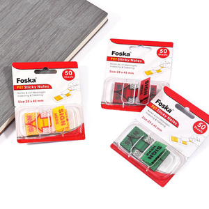 Fournitures de bureau Foska onglets de livre auto-adhésifs 25*45mm Film PET de haute qualité signe translucide ici drapeaux fléchés pour l'annotation - Product Image 6