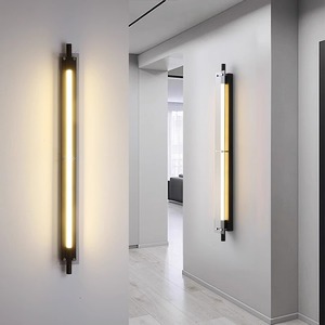 Italian Modern Minimalist Black Strip Lamp Sophisticated Design Glass <b>Wall</b> <b>Lighting</b> Fixture for Bedroom <b>Bedside</b> Hallway Entryway - Product Image 2
