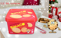 Boîte d'emballage de biscuits carrés jetables, vente en gros, contenants en plastique avec poignée