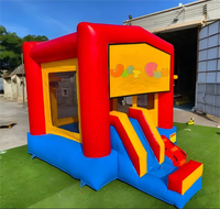 Trampoline gonflable commercial de maison de château gonflable avec toboggan combo pour enfants