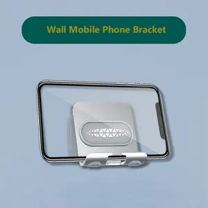 Étagère de douche murale universelle réglable en aluminium, pour téléphone portable, support rotatif, pour tablette, 2021 pouces